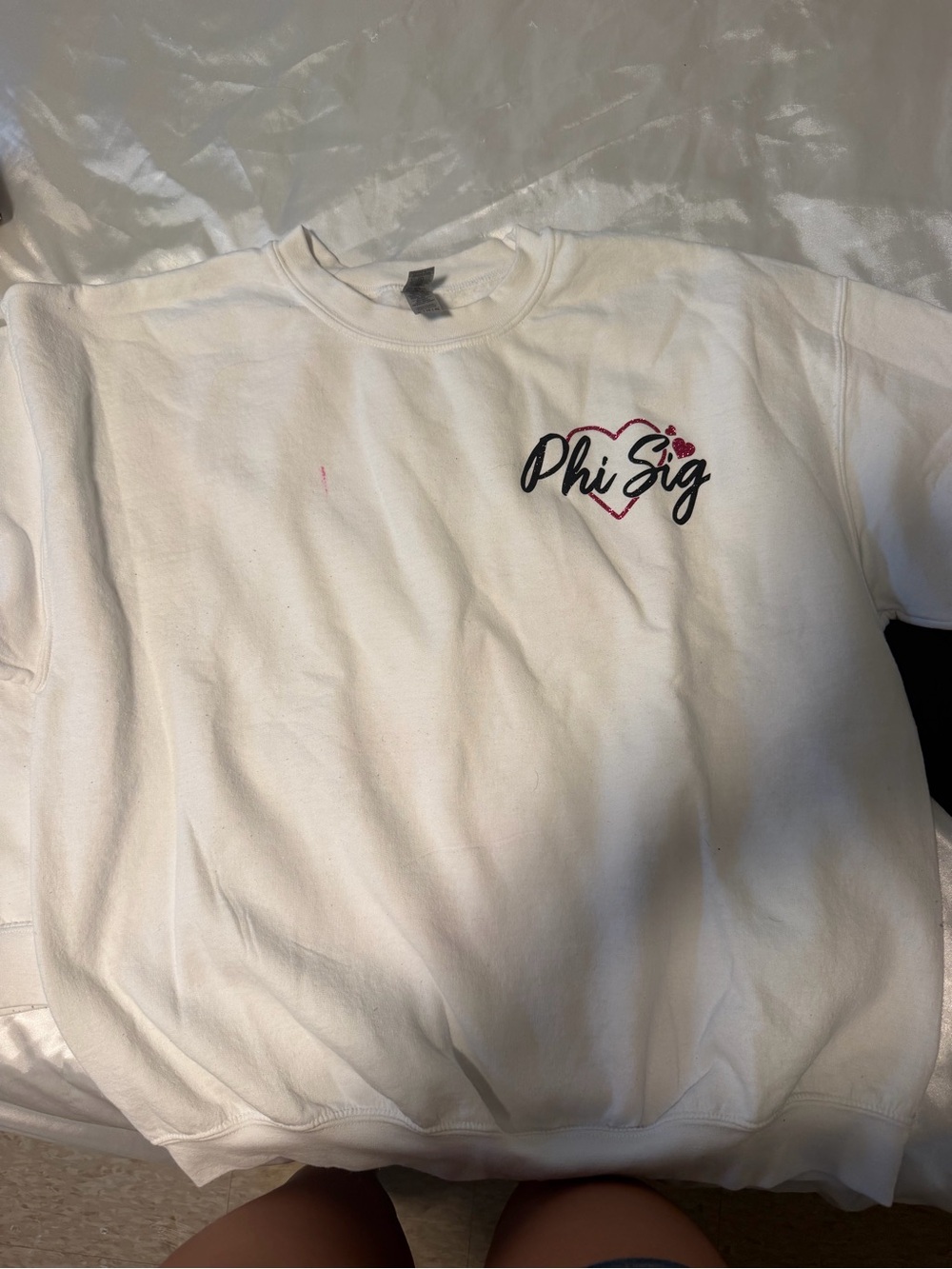 Phi Sig White Crewneck Sweatshirt